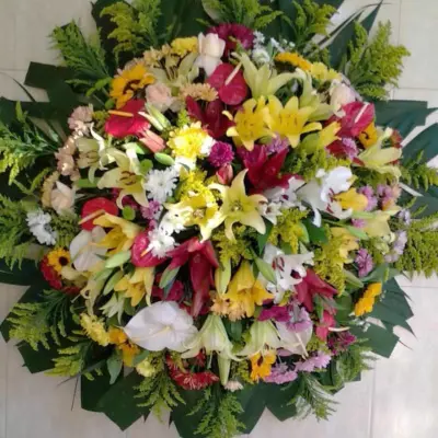 Coroa de Flores Padrão Colorida 4
