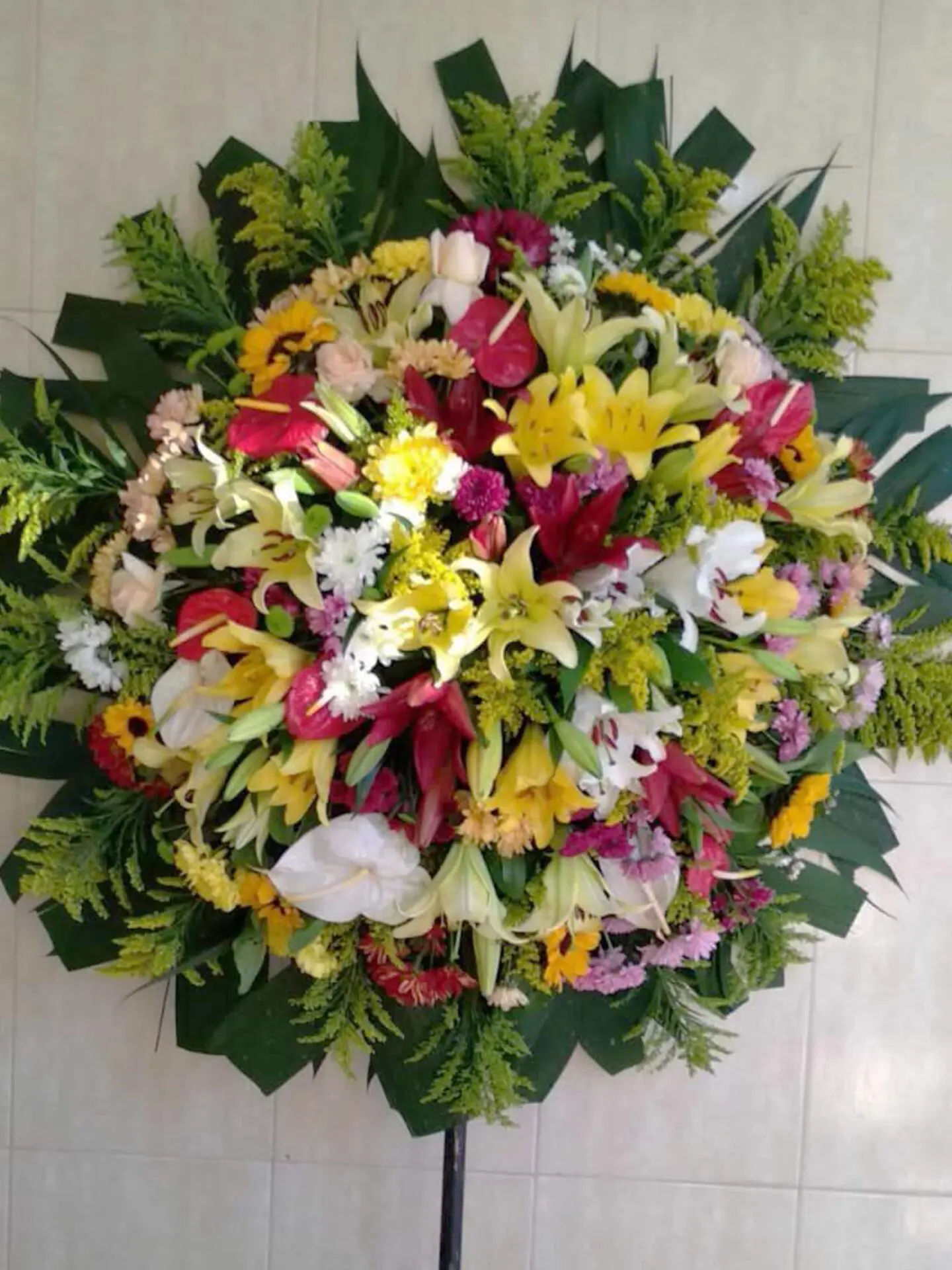 Coroa de Flores Padrão Colorida 4