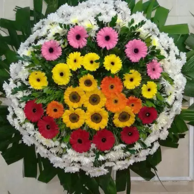 Coroa de Flores Padrão Colorida 3