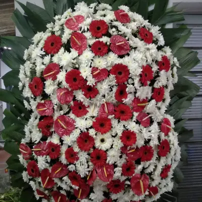 Coroa de Flores Dupla Vermelha