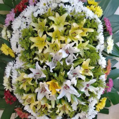 Coroa de Flores Dupla Mista