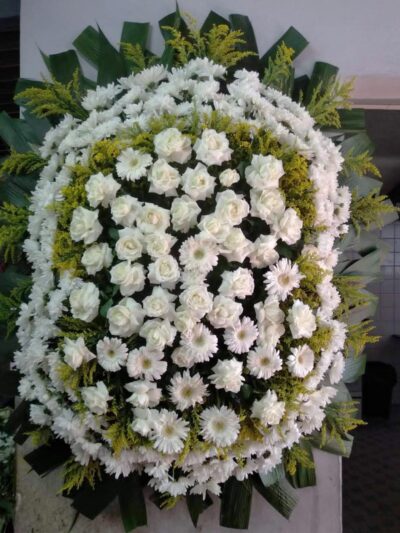 Coroa de Flores Dupla Branca