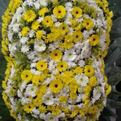 Coroa de Flores Dupla Amarela