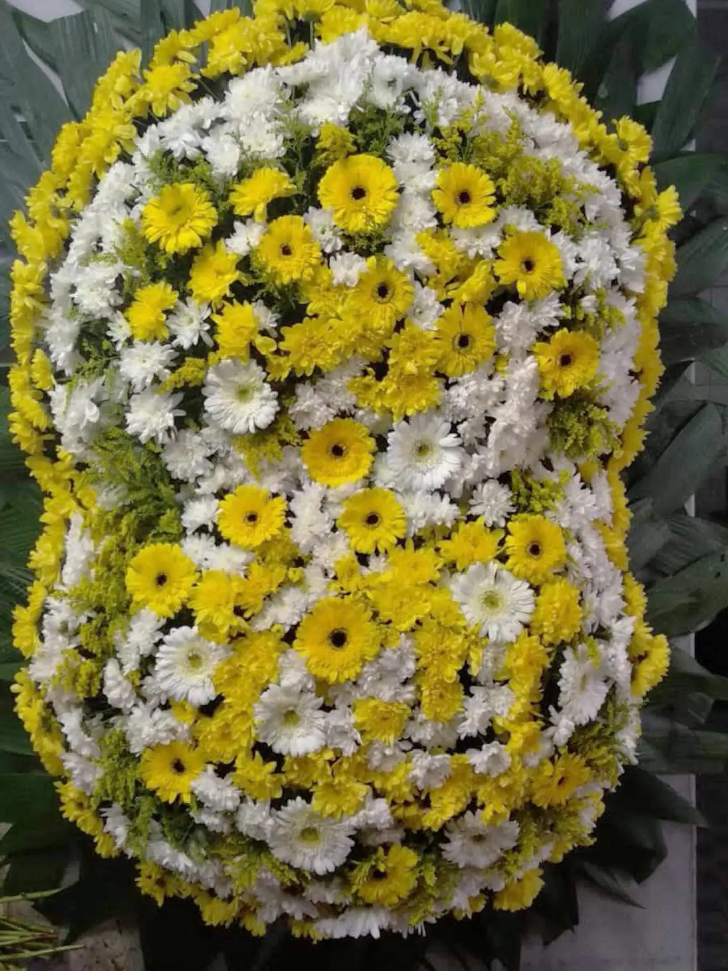 Coroa de Flores Dupla Amarela