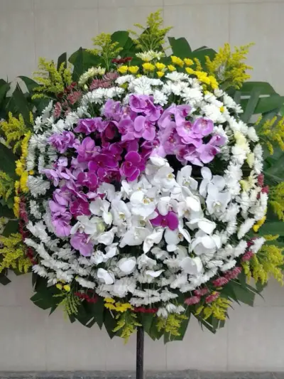 Coroa de Flores Luxo Orquídea  1